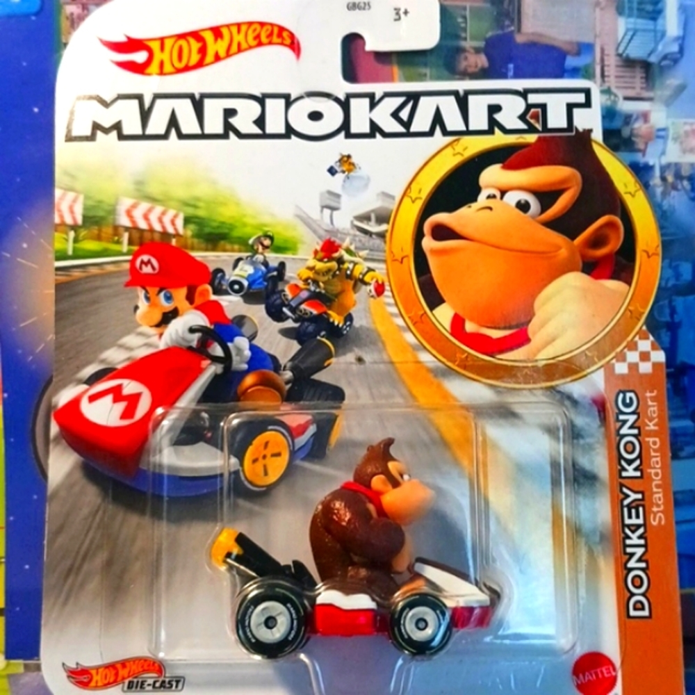 Hot WHeeLs × Mariokart Donkey Kong Standard Kart, 1:64, Brown.